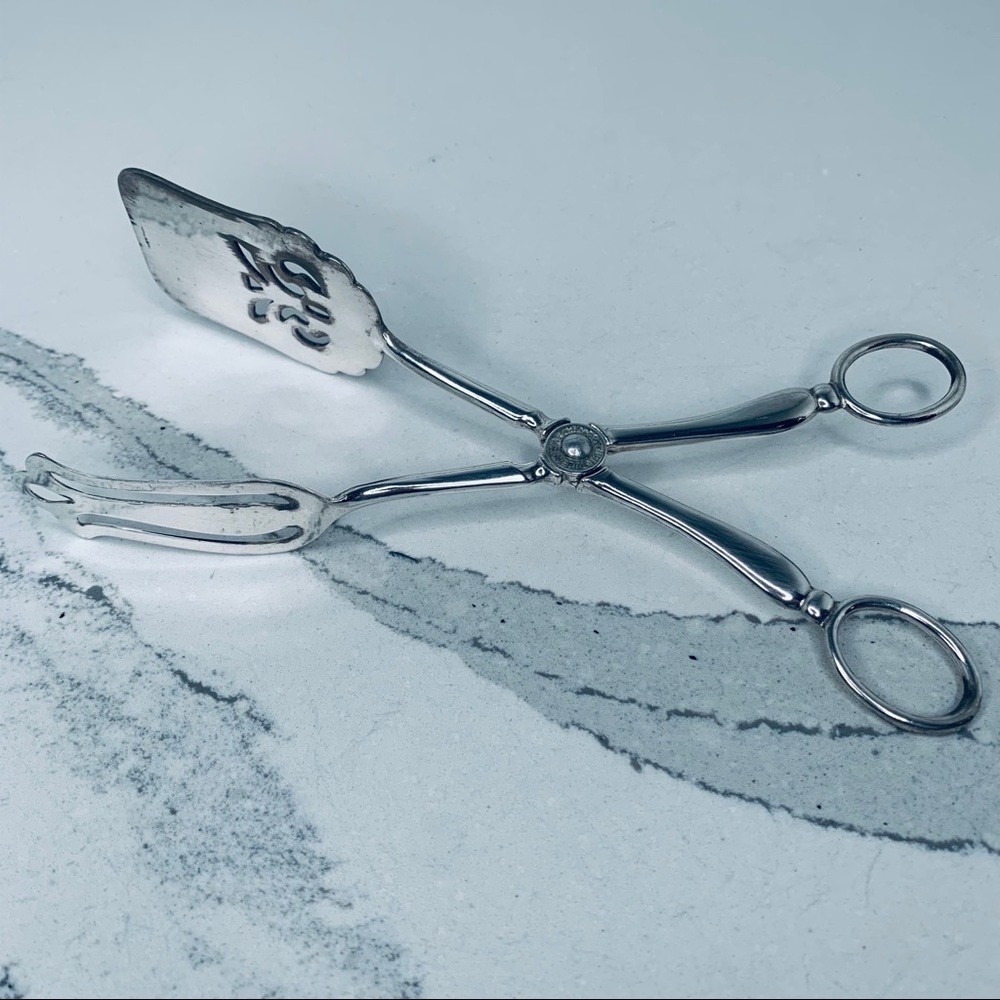Leonard Vintage Silverplate Toast Serving Tongs